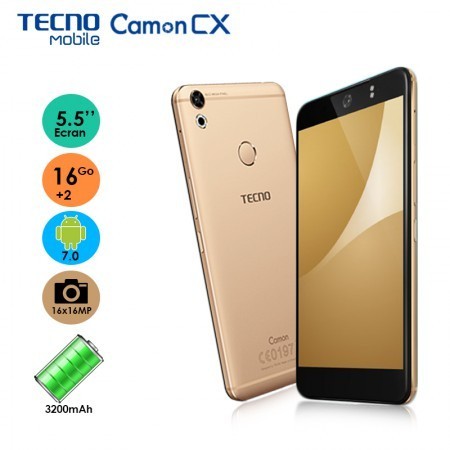 Tecno Camon Cx Téléphone Portable Smartphone 2 Go de RAM - Mémoire 16 GO