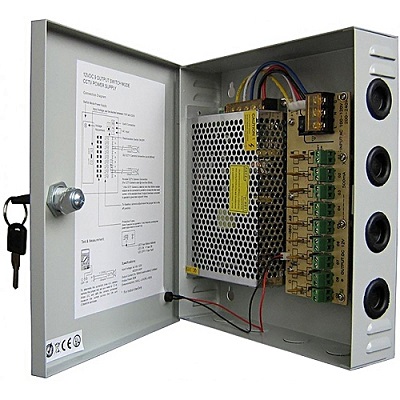 Coffret Alimentation Pour 8 camera 12V 10A Pm-Pc9