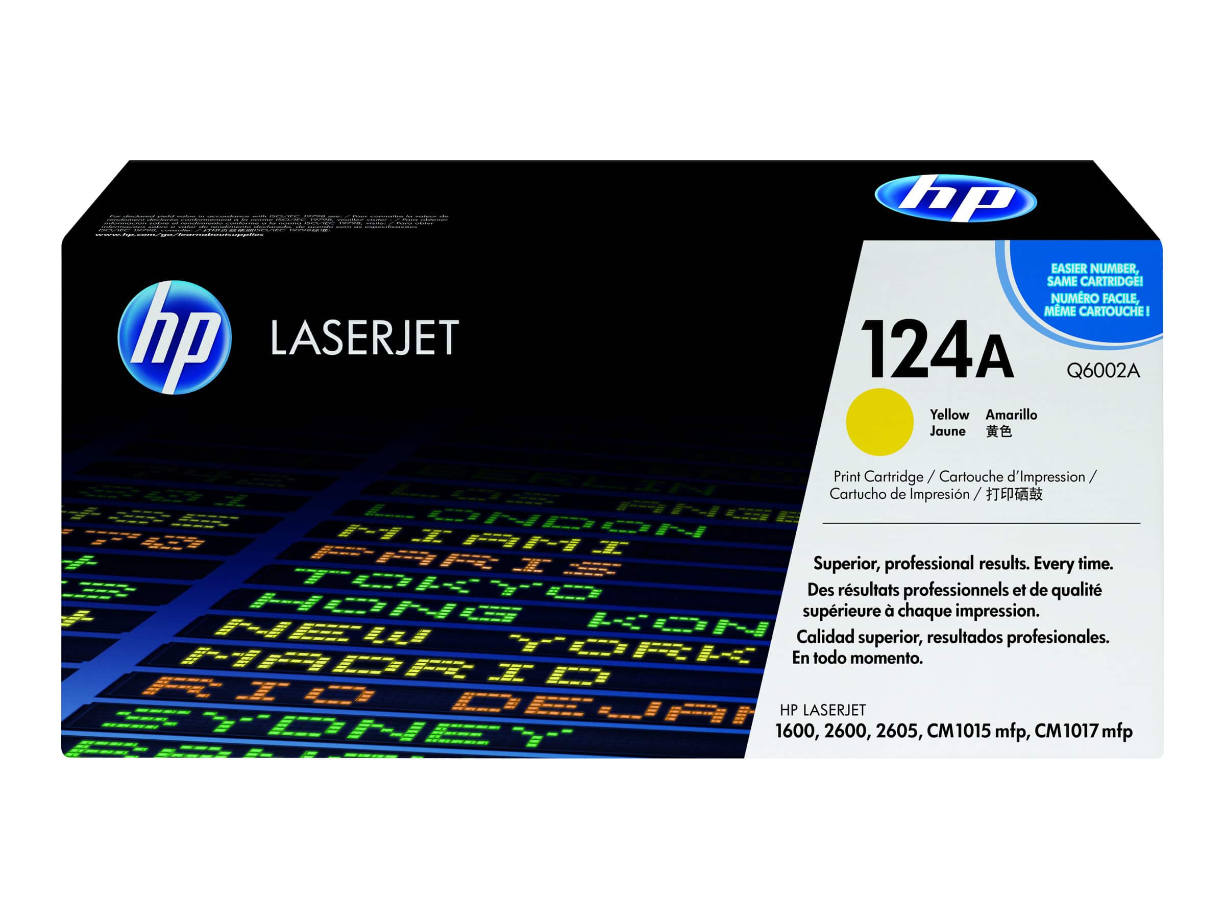 Cartouche de toner HP LaserJet 124 A Jaune Economique-Q6002A