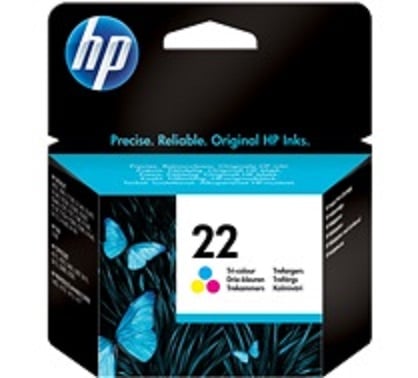 Cartouche d'Encre HP 22 Trois Couleurs (Cartouche Cyan, Magenta, Jaune) Economique (C9352AE)