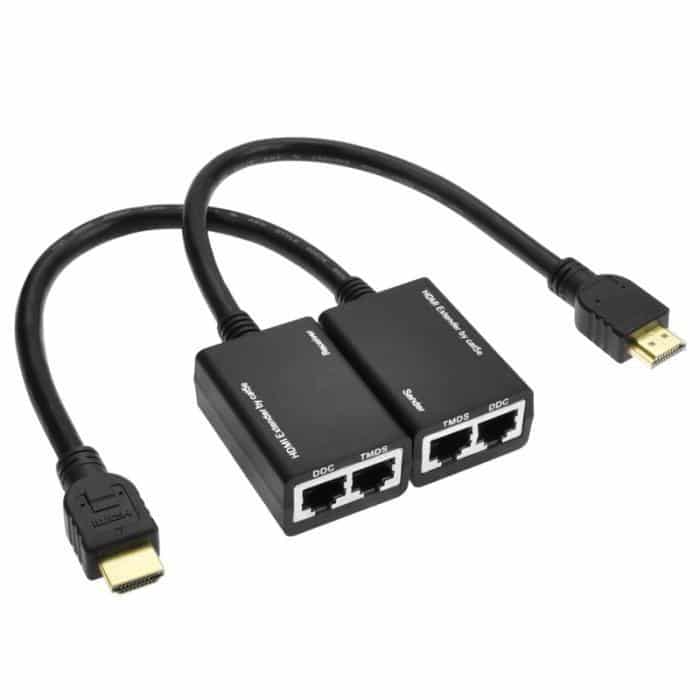 Extendeur Répéteur Câble HDMI via Réseau RJ45 60m
