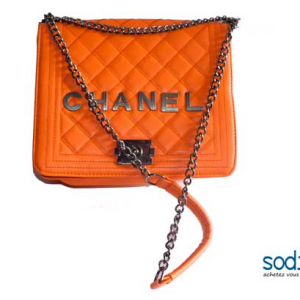 Petit sac BOY de CHANNEL couleur orange -SK0003