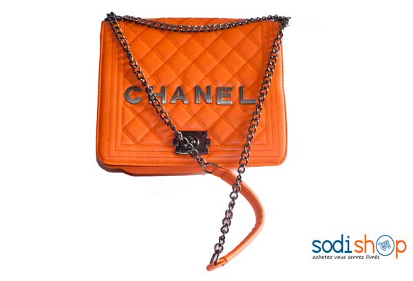 Petit sac BOY de CHANNEL couleur orange -SK0003