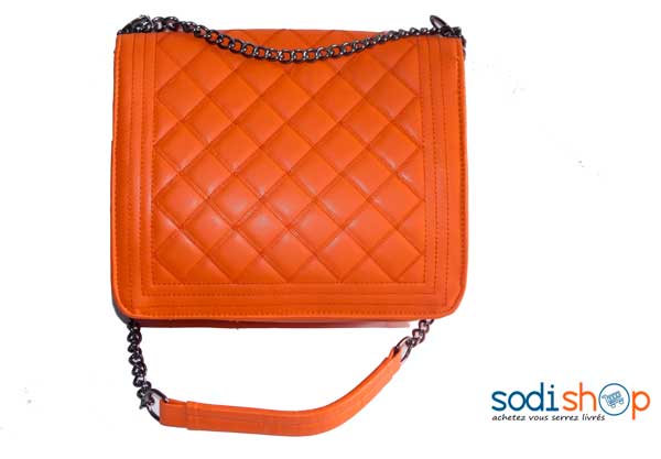 Petit sac BOY de CHANNEL couleur orange -SK0003 – Image 2
