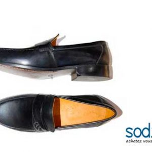 Chaussures Mocassin John Barton noire, pointure 45-CL0004