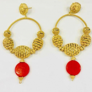 Boucle d'oreille créole plaquée or - GF0002