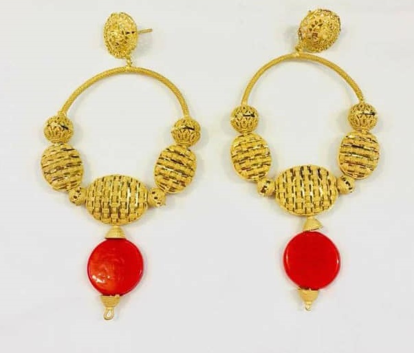 Boucle d'oreille créole plaquée or - GF0002