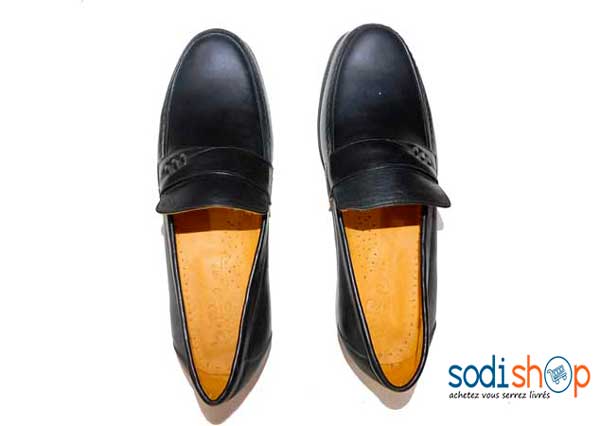 Chaussures Mocassin John Barton noire, pointure 45-CL0004 – Image 2