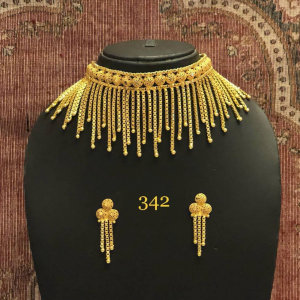 Collier pendent plaqué or avec des boucles d'oreilles - GF0002