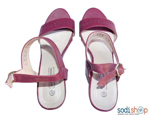 Chaussure à talon couleur bordeaux pointure-39-KS0007 – Image 3