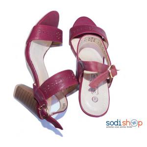 Chaussure à talon couleur bordeaux pointure-39-KS0007