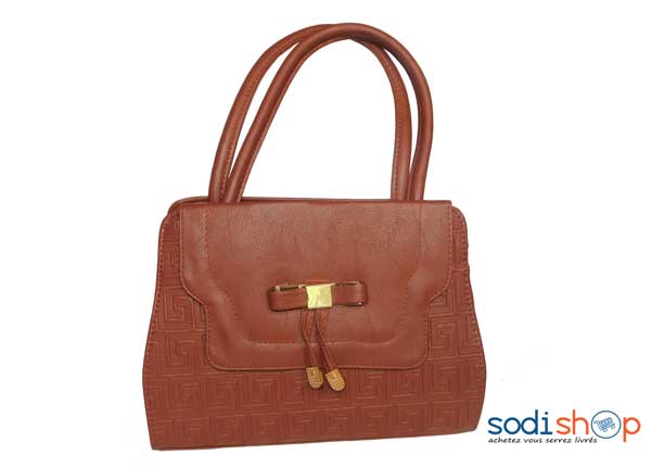 Mini sac marron avec nœud -SK0003