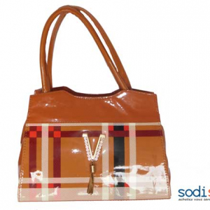 Mini sac à main marron vernissé -SK0003
