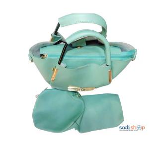 Sac à main couleur verte 3 pièces-KS0007