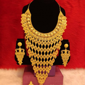 Ensemble collier triangle plaqué or - GF0002