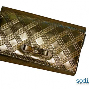 Pochette couleur or avec nœud -DB0005