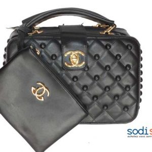 Sac coupe carré noir -SK0003