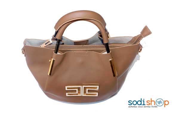 Sac à main marron foncé 3pièces-KS0007