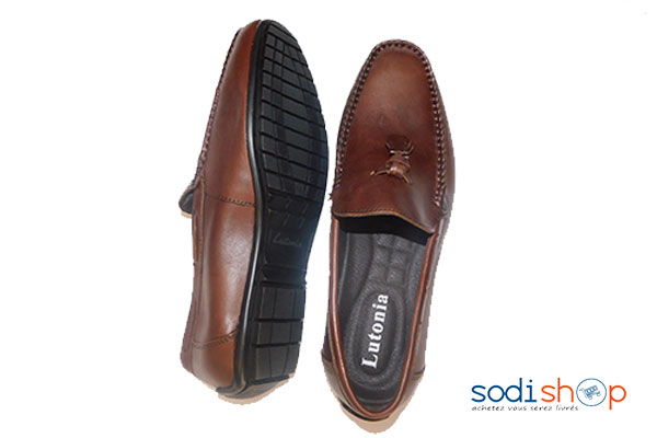 Chaussure pour homme couleur marron lutonia pointure 41 à 44- EJP0012