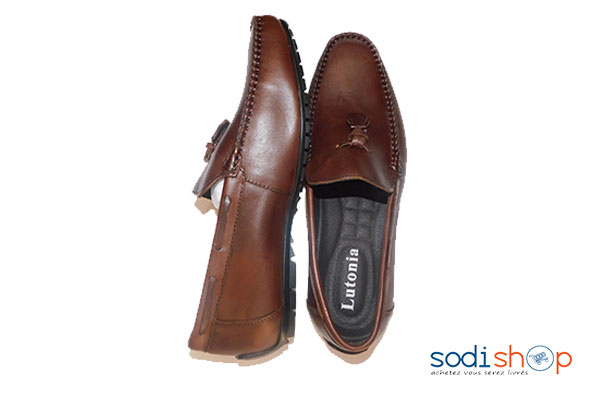 Chaussure pour homme couleur marron lutonia pointure 41 à 44- EJP0012 – Image 2