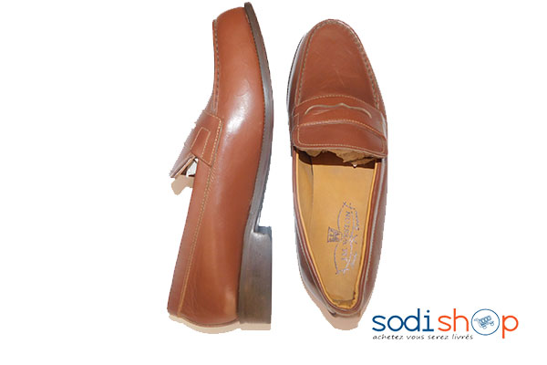 Chaussures pour homme Mocassin marron, pointure 44,45 EJB0012 – Image 2