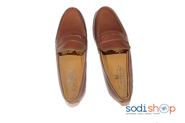 Chaussures pour homme Mocassin marron, pointure 44,45 EJB0012 – Image 3