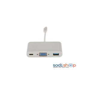 Adaptateur type C to HDMI + USB 3.0 + USB Type C