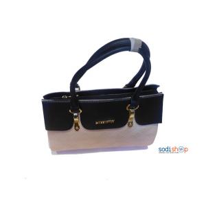 SAC à main couleur blanc noire belle coupe KS0009