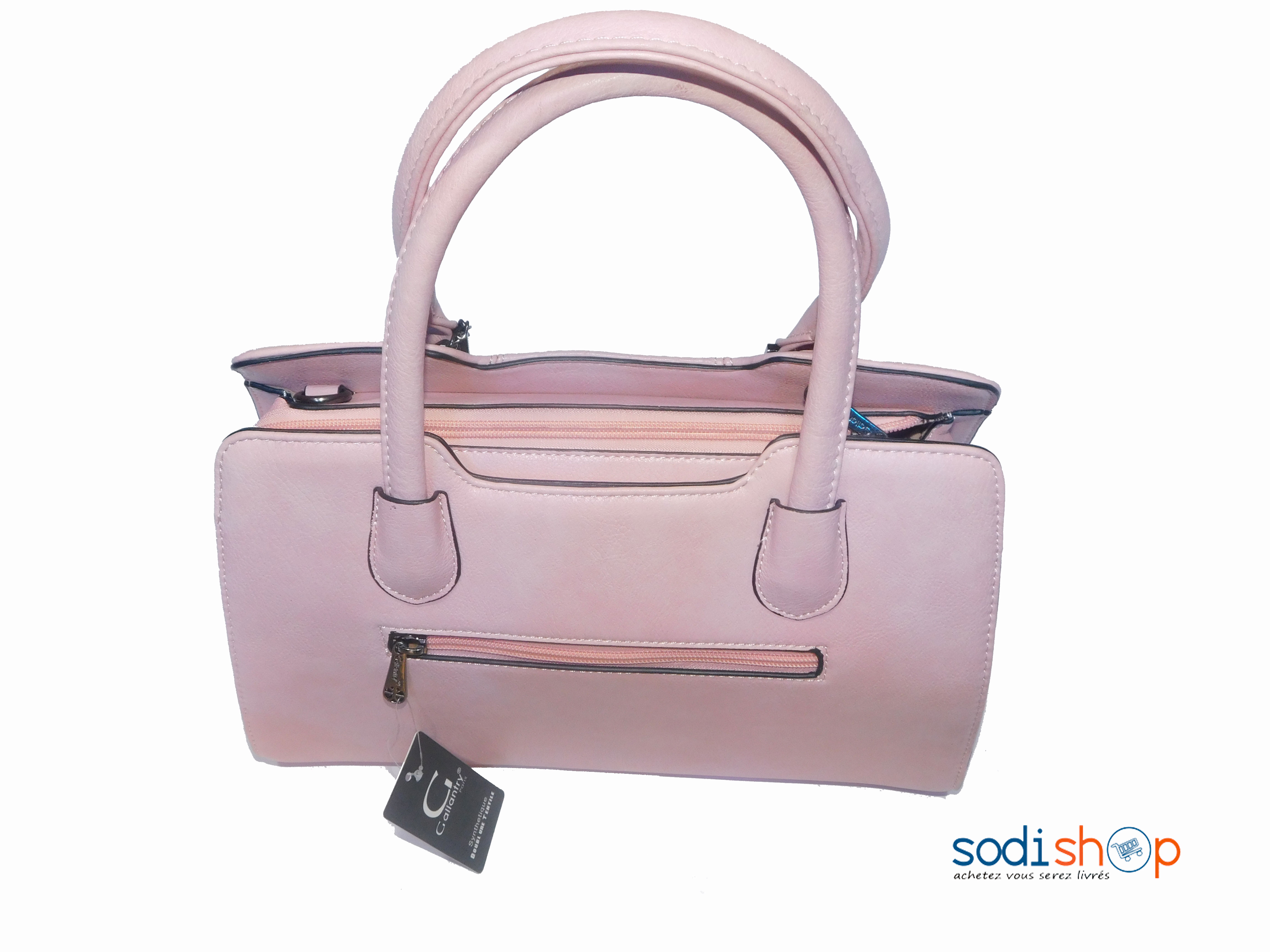 Sac à main Rose claire modèle grande dame KS0009 – Image 2