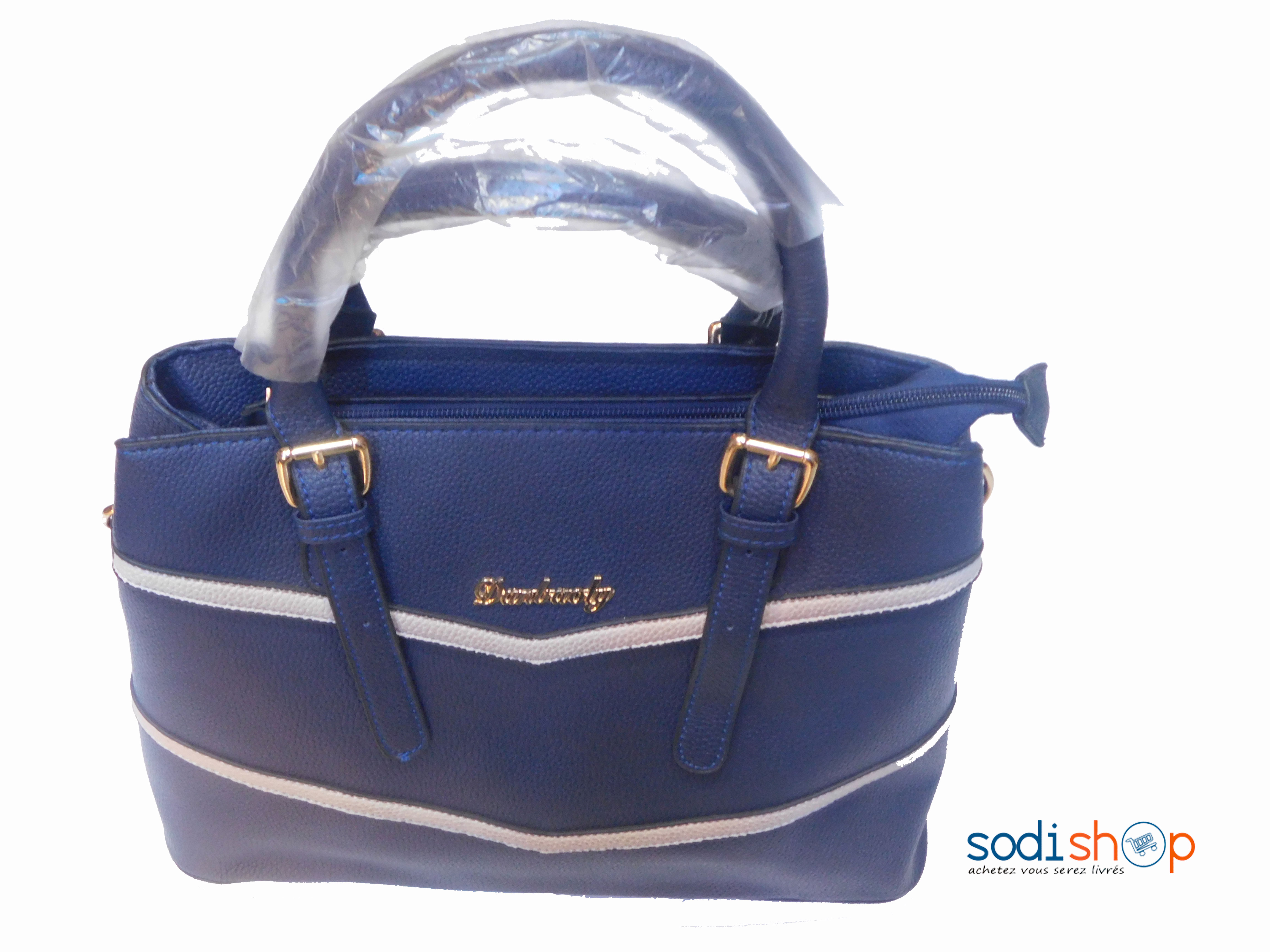 Sac à main couleur bleue strasse blanc KS0009 – Image 2