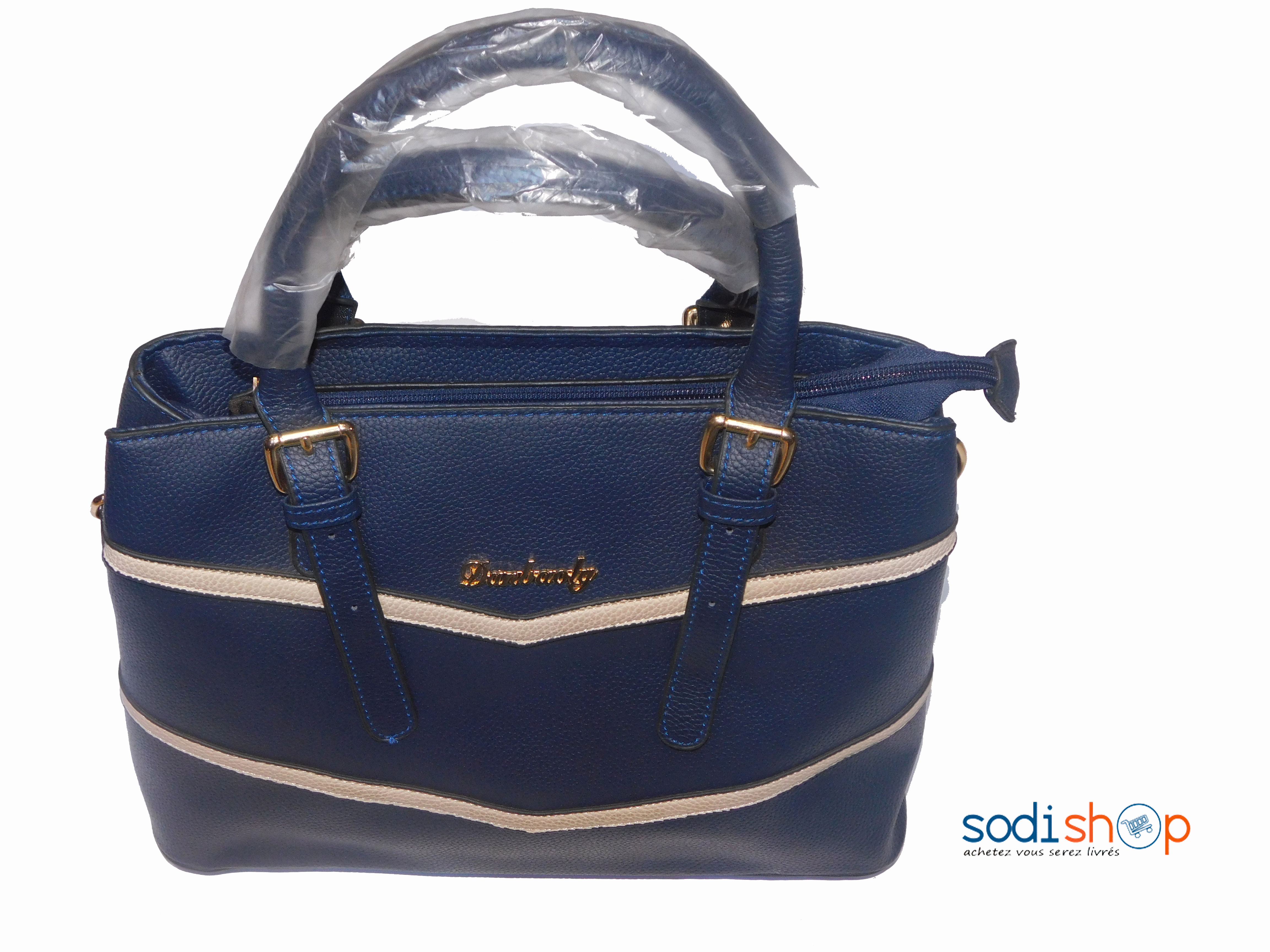 Sac à main couleur bleue strasse blanc KS0009 – Image 4