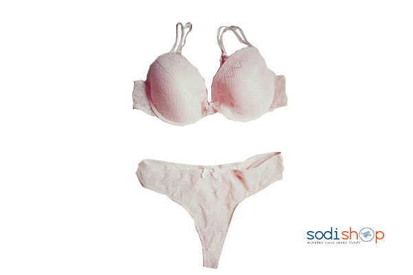 lingerie couleur rose blanc taille 100C
