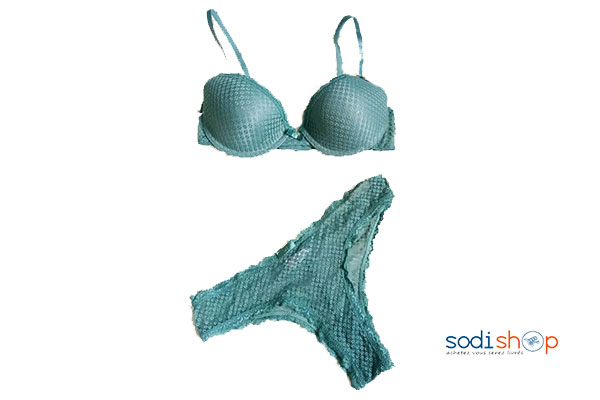 Lingerie vert turquoise taille 85c