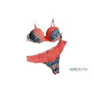 lingerie  couleur orange  dentelle taille 36B
