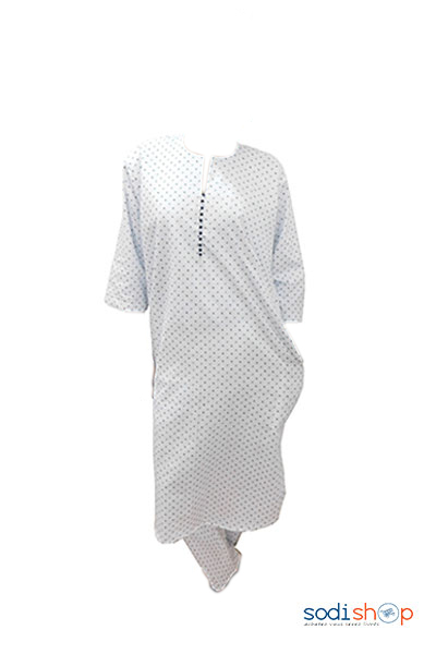 Prêt à porter pour femme tissu coton blanche motif