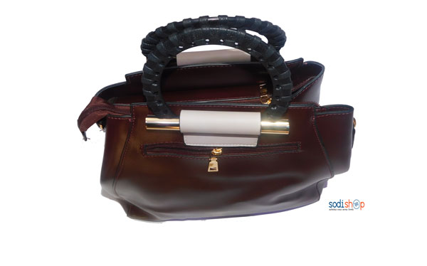 Sac a main couleur chocolat-KS0009 – Image 3