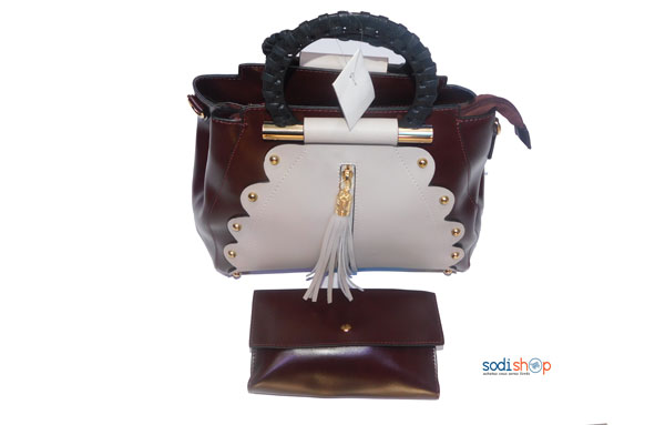 Sac a main couleur chocolat-KS0009 – Image 4