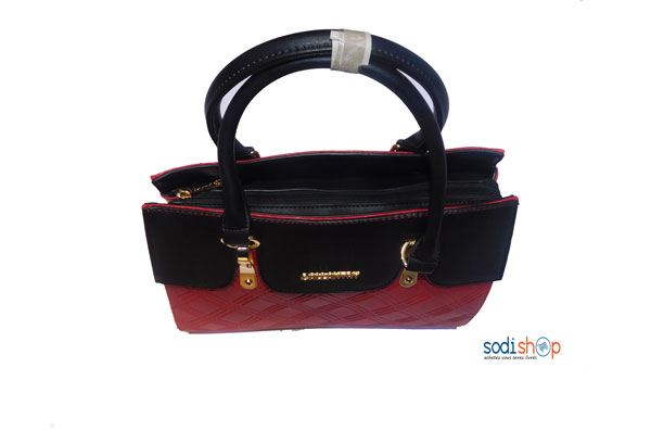Sac a main couleur noir et rouge-KS0009