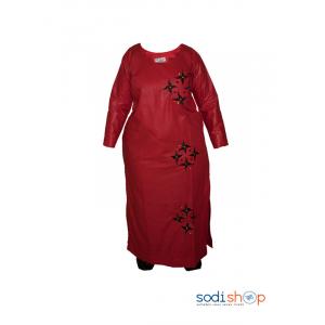 Complet tissu mode femme rouge noire Collection Sodifini SODI00