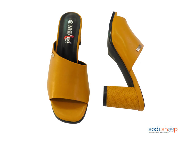 Sandale à Talon Femme Milano couleur jaune 33947-14-MI0023 – Image 2