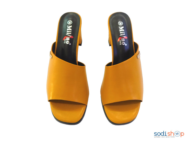 Sandale à Talon Femme Milano couleur jaune 33947-14-MI0023