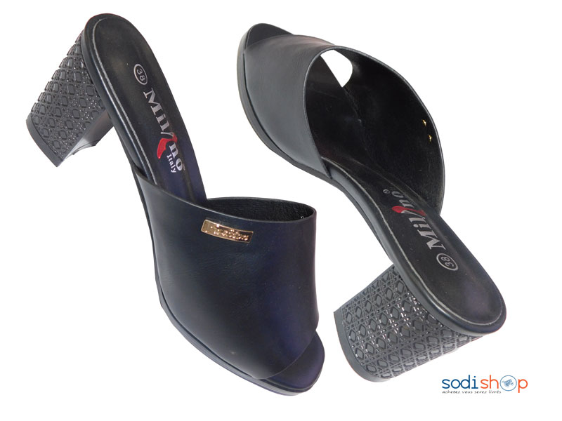 Sandale à Talon Pour Femme Milano couleur Noire 33947-14-MI0023