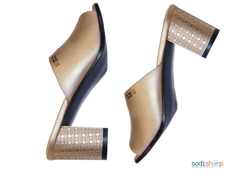 Sandale à Talon Pour Femme Milano Couleur Doré 33947-14-MI0023 – Image 2