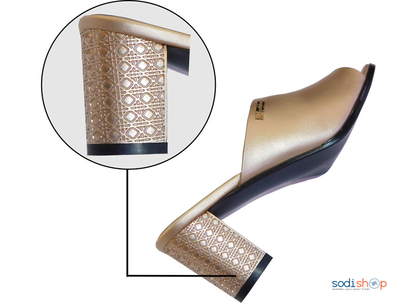 Sandale à Talon Pour Femme Milano Couleur Doré 33947-14-MI0023 – Image 3