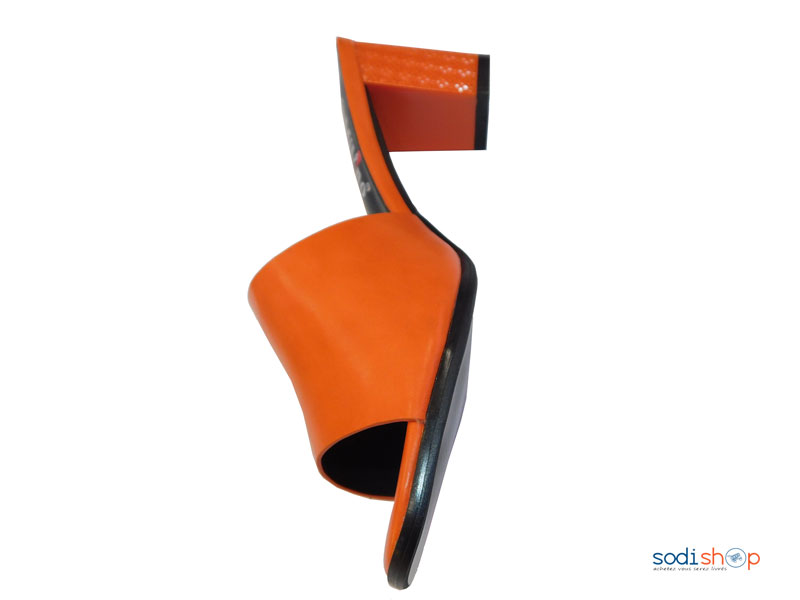 Sandale à talon pour Femme Milano Couleur Orange 33947-14-MI0023 – Image 2