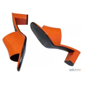 Sandale à talon pour Femme Milano Couleur Orange 33947-14-MI0023