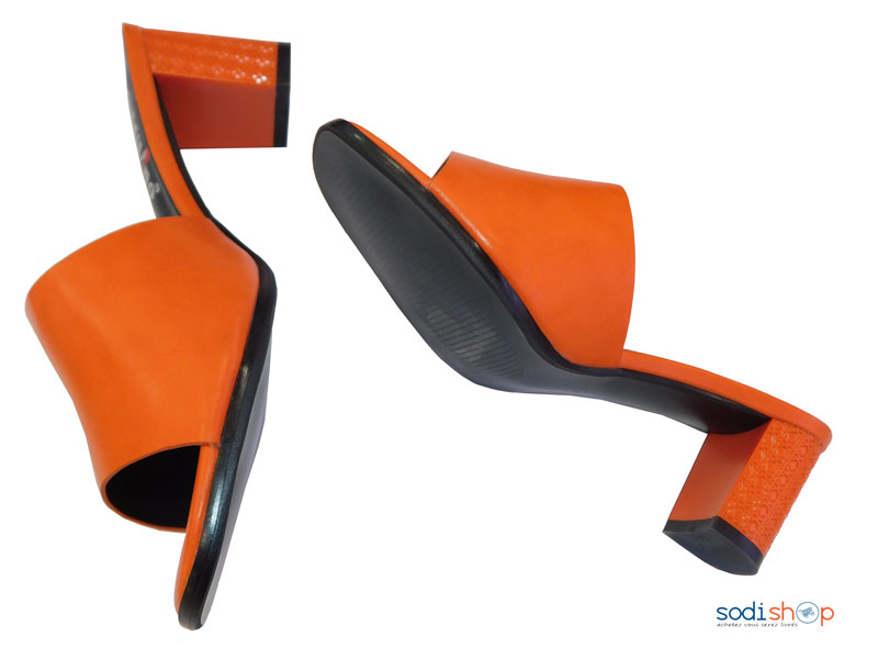 Sandale à talon pour Femme Milano Couleur Orange 33947-14-MI0023