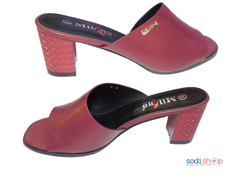 Sandale à Talon Pour Femme Milano Couleur Rouge 33947-14-MI0023