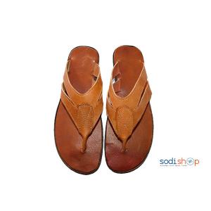 Chaussure pour homme Tapette en cuir chocolat clair
