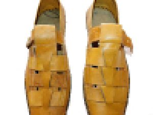 Chaussure pour homme mocassin en cuir jaune